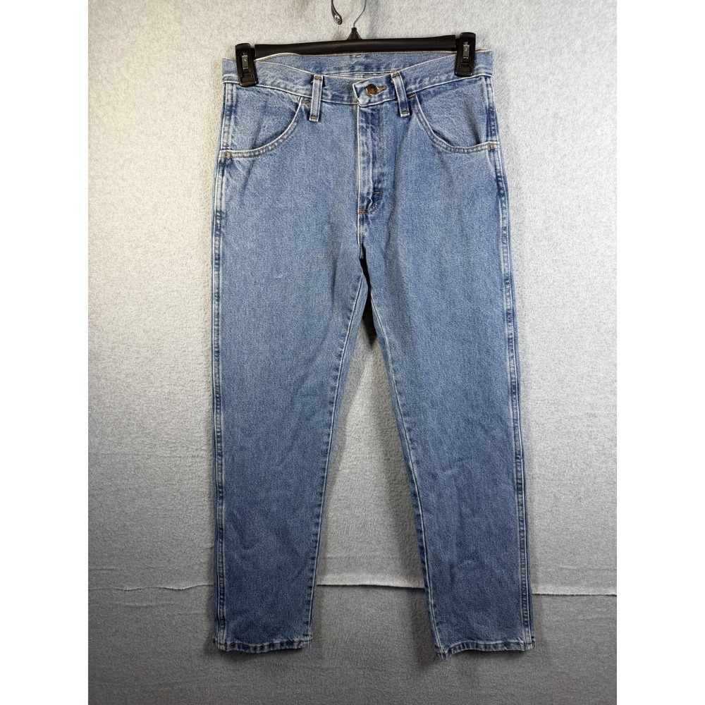 Rustler Jeans Mens 30x30 Blue Denim Regular Fit Straight Leg Zip Fly Pants